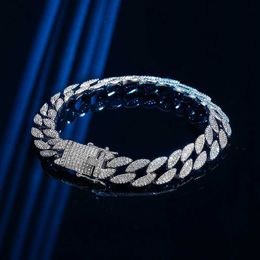 Heavy Polished Men 925 Sterling Silver Cuban Chain Link Bracelet Engagement Party Jewelry Mens Bracelets 011