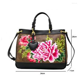 Evening Bags YourSeason Chinese Style Embroidery Ladies Big Retro Large Capacity Leather Shoulder Women Versatile Portable Handbag