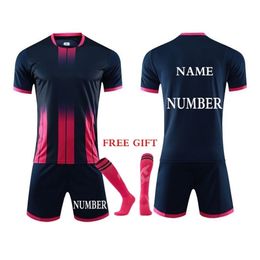 Running Sets Custom Men Kids Soccer Jerseys Suit Boys Football Uniforms Futebol Shirt Kit Children Girls Sportswear Clothing 221019