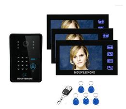 Video Door Phones Arrival 7"color Touch Password&ID Card Intercom Phone Night Vision Wireless Remote Control Unlock 1000TVL