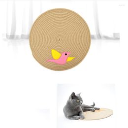 Cat Toys Round Litter Pad Home Sleeping Sisal Mat Kitten Scratching Cushion Furniture Protector