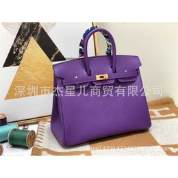 Birkinbag Aabkin Bags Handbags Designers Zeng Zengchun Hand Sewing Handmade Family Portable Womens Bk25bk30epsom Leather Togo 9w Dream Purple Ayw 4ULY