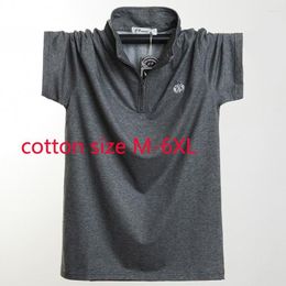 Men's T Shirts Arrival Fashion Large Short Sleeve Men Oversized Zip Collar Casual Print Knitted Shirt Plus Size M LXL 2XL 3XL 4XL 5XL 6XL
