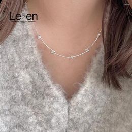 Chains Lady 925 Sterling Silver Collar Ball Beads Connected Unisex Chain Hip-hop Punk Necklace For Men Women Short Choker