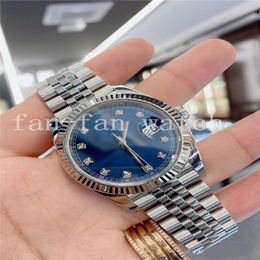 BP factory fully automatic movement MEN WATCH 41MM 126334 Brand New BLUE Diamond Dial Fluted Jubilee