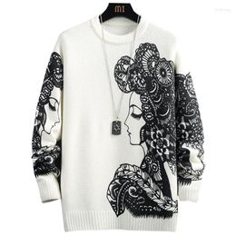 Men's Sweaters Men's Autumn Beauty Printed Sweater Men And Women Knitwear Jumpers Fashion Causal Street Knitted Pullovers Clothing Tops