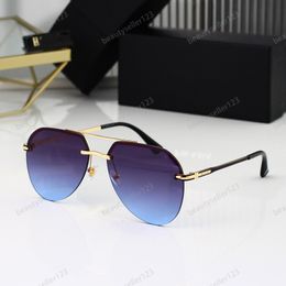 7 Colours Vintage Eyeglass Artwork Beach High-Quality Rimless Sunglass Fashion Men Sports Sunglasses Frameless Classic Travel Eye Glass Women Wholesale