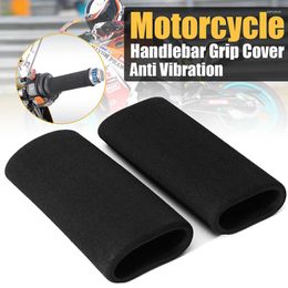 Motorcycle Apparel 2Pcs Handle Cover Slip On Anti Vibration Comfort Handlebar Grip