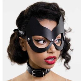Beauty Items sexyy Toy Leather Mask Girl Cosplay Masquerade Halloween Carnival Party Erotic s Bdsm Bondage Games Fetish