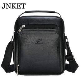 JNKET New Retro Men's PU Leather Shoulder Bag Leisure Sling Bag Travel Crossbody Bags Large Capacity Messenger Handbag244K