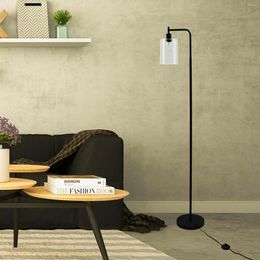 Floor Lamps US Plug Lamp With E26 7W LED Bulb Modern Standing Hang Glass Shade Tall Light For Living Room Office Foot Switch