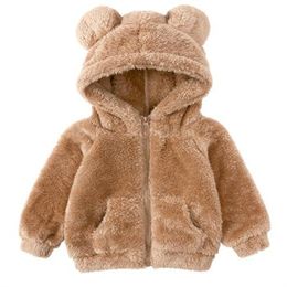 Autumn Winter Kids Coat Design Zipper Jacket Toddler Baby Hoodie Girls Boy Warm Hooded Sweatshirt Children's Outerwear