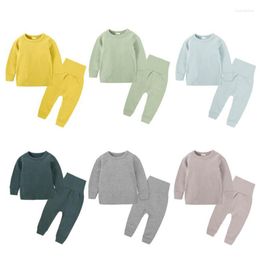Clothing Sets Kids Pyjamas Cotton Baby Girls Boys Sleepwear Suit Autumn Long Sleeve Tops Pants Children