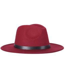Gorro/cráneo gorras 2022 Nuevos hombres de moda Fedoras Fashion Fashion Jazz Hat, primavera, lana negra, gorra de mezcla de lana negra, al aire libre, sombrero casual X XL T221013