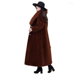 Women's Fur Top Quality Large Size Ladies Coat Women Winter Clothes Imitation Lambs Wool Loose Thick Keep Warm