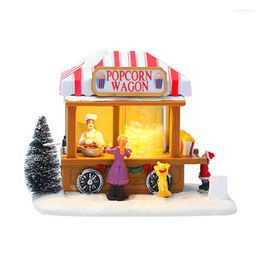 Christmas Decorations 2022 Luminous Music Snow Scene House Window Home Decoration Ornaments Gifts Year