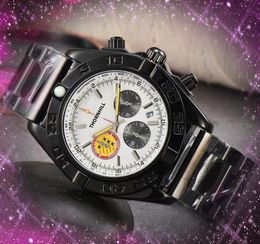 Popular full functional stopwatch watches 43mm men Quartz Movement set auger switzerland Hour Display Wristwatches Montre De Luxe Gifts