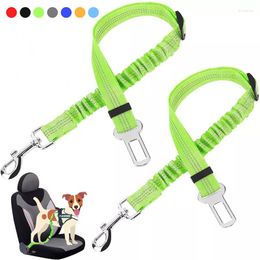 Dog Collars Car Seat Belt Adjustible Elastic Pet Leash For Small Large Dogs Reflective Rope Pets Accessories