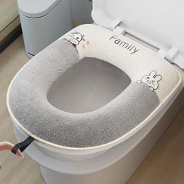 Toilet Seat Covers Cushion Household Winter Plush Thickened Four Seasons Universal Waterproof Washer Paste Cover