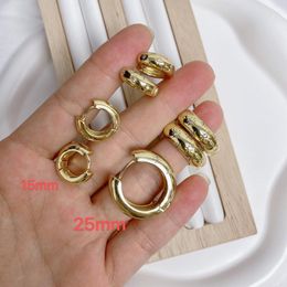 Hoop Earrings 5Pairs/lot Fashionable Chunky Gold Plated Women Zircon Coarse Circle Jewelry