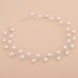 Headpieces Bridal Silver Pearl Headband Women Gold Fashion Wedding Hair Accessories Party Bride Pieces Jewelry Vintage Simple Tiaras