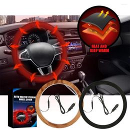 Steering Wheel Covers 12V Car Heating Cover Auto Non-Slip Soft Wrap Interior Supplies