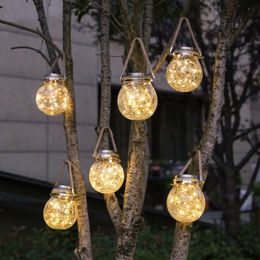 Solar LED Glass Ball Lights Garden Decorations Christmas Yard Hanging Lights