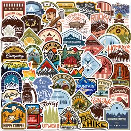 50Pcs Outdoor Hiking Camping Adventure Nature Stickers Pack Car Bike Luggage Sticker Laptop Skateboard Motor Water Bottle Decal WES002