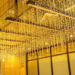 Stringhe 120/400led String Lights Christmas Lights Garland Eu Plug Fairy per Eave Anno del soffitto Decorazione della festa di nozze
