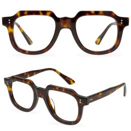 Men Optical Glasses Frame Brand Thick Spectacle Frames Vintage Fashion Big Frame Eyewear for Women Handmade Myopia Eyeglasses with Case