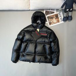 Piumino invernale da uomo piumino con cappuccio giacche firmate uomo donna coppia parka cappotto termico antivento Cappotti firmati neri Taglia S-2XL