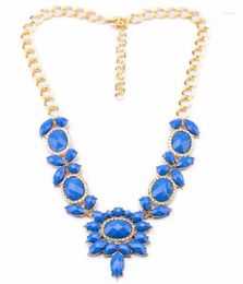 Choker 2 Colors Crystal Inlay Floral Charm Ethnic Necklace Online Shopping India Friend Gift Women Jewelry