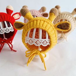 Cute Elk Ear Baby Hat Winter Autumn Warm Baby Boy Girl Hat Beanie Earflaps Knitted Children Cap Bonnet