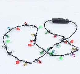 Party Decoration Led Necklace Necklaces Flashing Beaded Light Toys Christmas gift