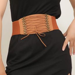 Women's Fashion Waist Belt Leather Wide Girdle Dress Fashion Girl Belts