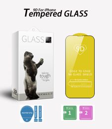 Full Cover 9D Screen Protector Tempered Glass For iPhon14 Pro Max XR X 11 12 13 Mini Samsung S22 Anti-scratch Case