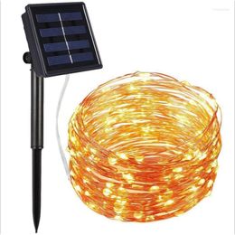 Strings 12m 22m LED Outdoor Solar Lamp String Lights 100/200 LEDs Fairy Holiday Christmas Party Garland Garden Waterproof