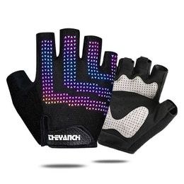 Cycling Gloves Colorful Reflective MTB Road Bike Half Finger Breathable Shockproof Bicycle Sports For Men Women T221019