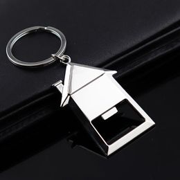 House Shaped Bottle Opener Keychain Personalised Wedding Gifts Souvenirs Birthday Christmas for Guests Wholesale RRA35