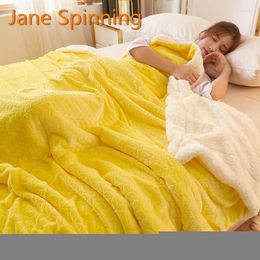 Blankets Lamb Wool And Throws Adult Thick Warm Winter Blanket Home Super Soft Sheet King On Bed Christmas Gift