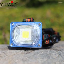 Headlamps Power COB LED Headlight USB Rechargeable Head Lamp Torch 3-Mode 18650 Battery Waterproof Hunting Fishing Lighting Headlamp