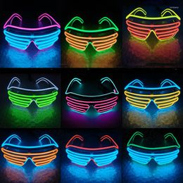 Strings Party LED Glasses Light Up Shades Flashing Luminous Rave Night Christmas Activities Wedding Birthday Halloween Decoration