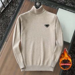 Tasarımcı Pra Sweater Peluş Peluş Kırık hırka Erkekler ve Kadınlar Yüksek Yakalı Gradyan Jacquard Mektupları Erkek Moda Paris T Sokak Uzun Kollu S-XXXL