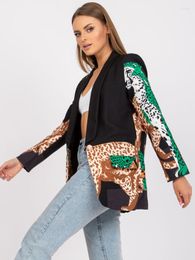 Women's Suits Fashion Casual Animal Print Blazers Long Sleeve Ins Bright Colors Street Wear Slim Y2k Non Strech Female Jacket Lady Coat