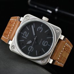 2023 Men's Luxury Mechanical Watch Business Fashion three-pin Square Multi-function Luminous Waterproof Belt Watches