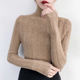Women's Sweaters Underwear Woman Autumn and Winter 2021 New sweater Slim Bottom Shirt Long Sleeve Tight Knitted Shirt Thickening T221019