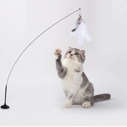 Cat Toys Interactive Toy Simulation Bird For Kitten Playing Teaser Wand Funny Feather Stick With Bell Pets Supplies