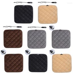 Car Seat Covers Heated 12 Volt Fleece Travel Throw Pad For BuWinter Pain Relief Relax Muscles 3 Heat Settings D7YA