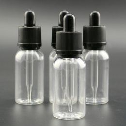 Clear Glass Essential Oil Perfume Bottle 1OZ 30ml E Liquid Pipette Dropper Bottles with Childproof Cap