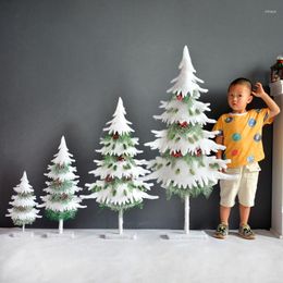 Christmas Decorations Tree Mini Gift Decoration Flocking Snow Window Dressing Scene Layout Home Decor